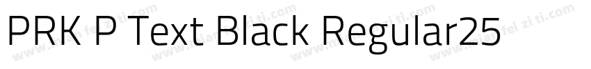 PRK P Text Black Regular25字体下载字体转换